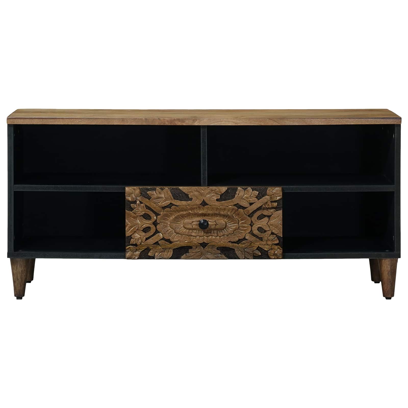 vidaXL Szafka pod telewizor Brązowy 100 x 33,5 x 46 cm Drewno z mango