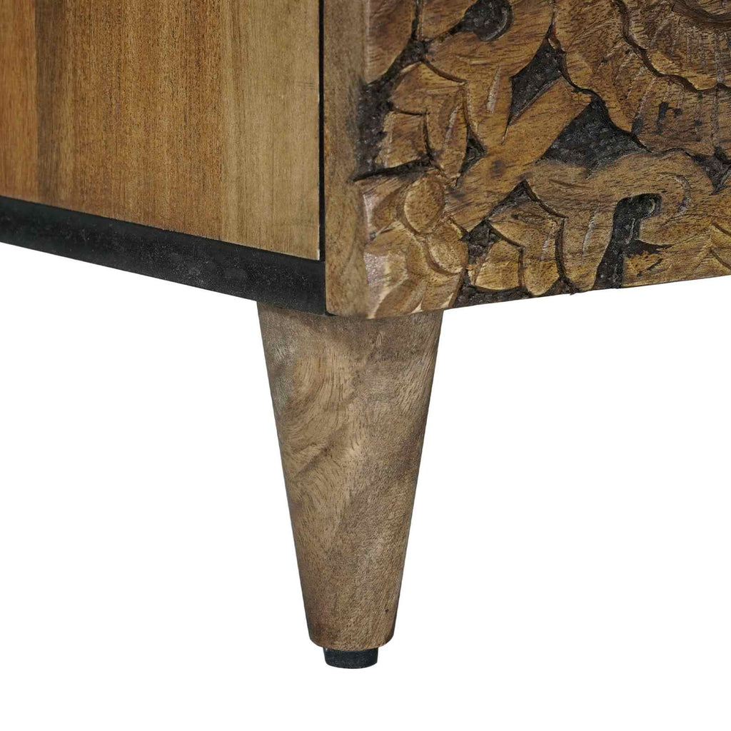 vidaXL Szafka pod telewizor Brązowy 80 x 33,5 x 46 cm Drewno z mango