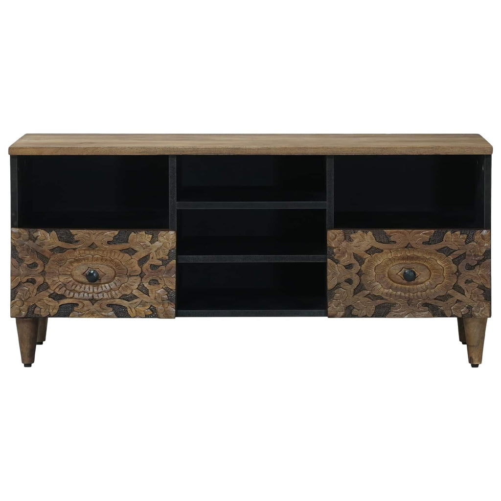 vidaXL Szafka pod telewizor Brązowy 100 x 33,5 x 46 cm Drewno z mango