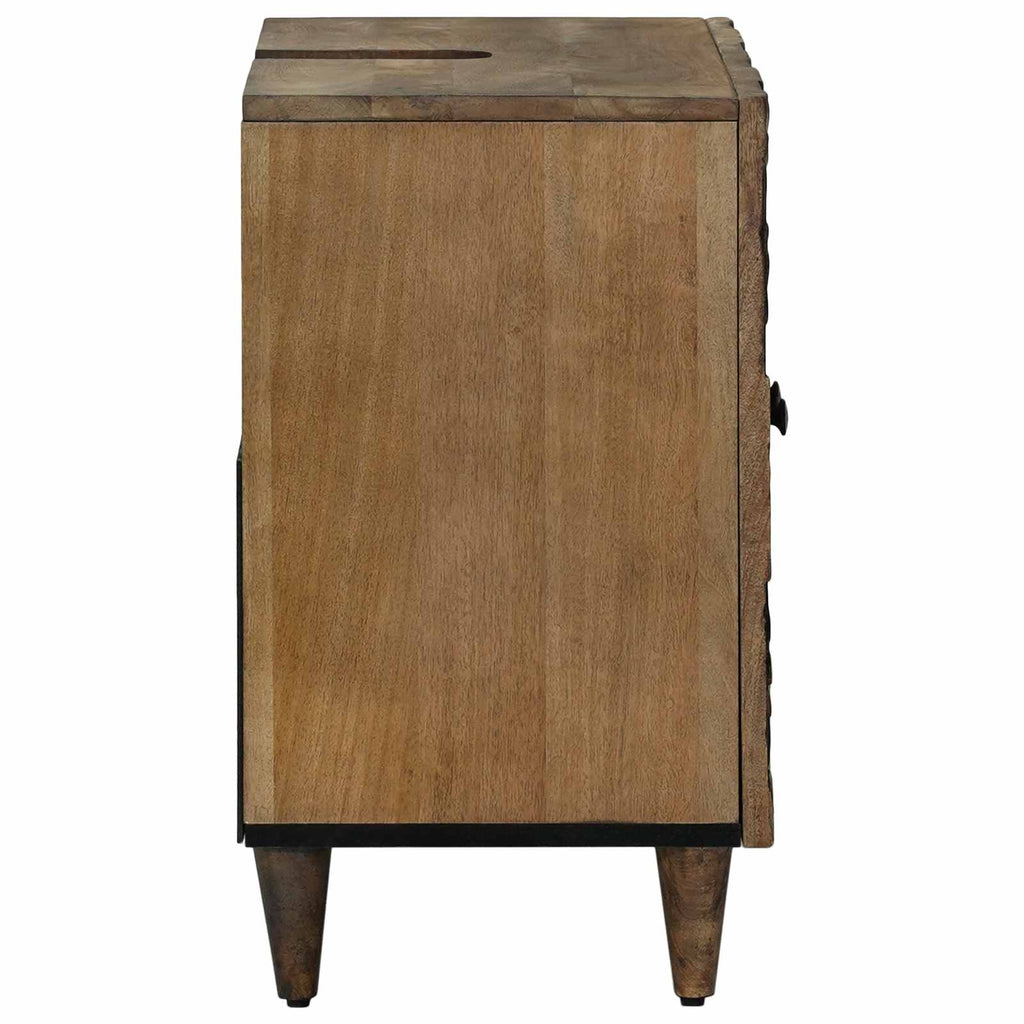 vidaXL Szafka pod umywalkę Brązowy 62 x 33 x 58 cm Drewno z mango