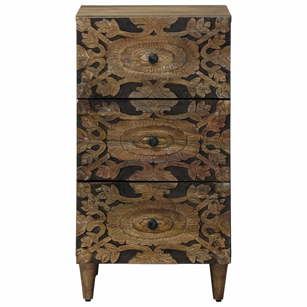 vidaXL Bufet z szufladą Brązowy 40 x 33,5 x 75 cm Drewno z mango