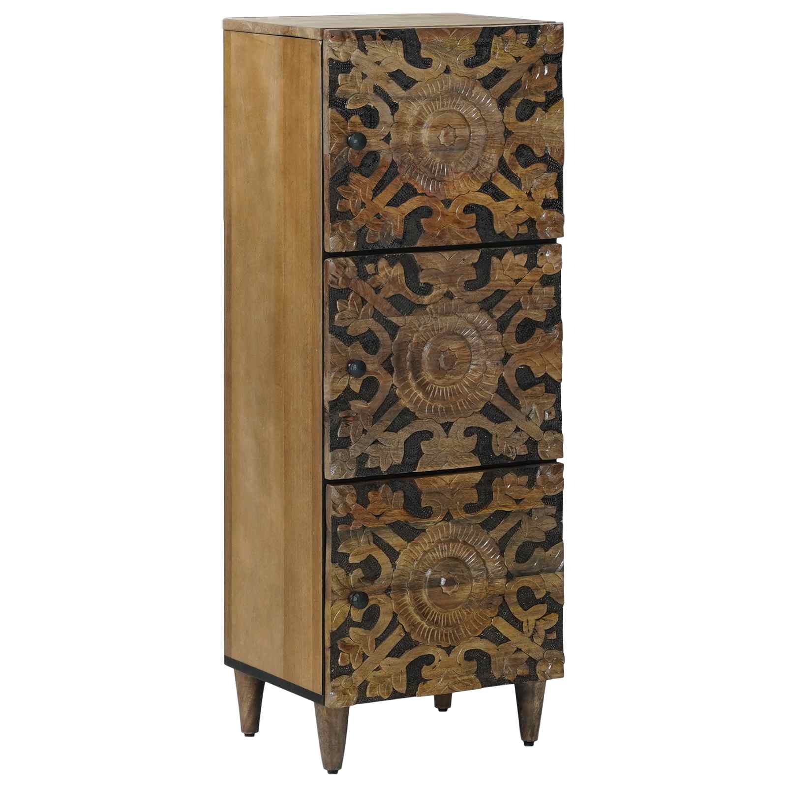 vidaXL Wysoka szafka z półką Brązowy 40 x 33,5 x 110 cm Drewno z mango