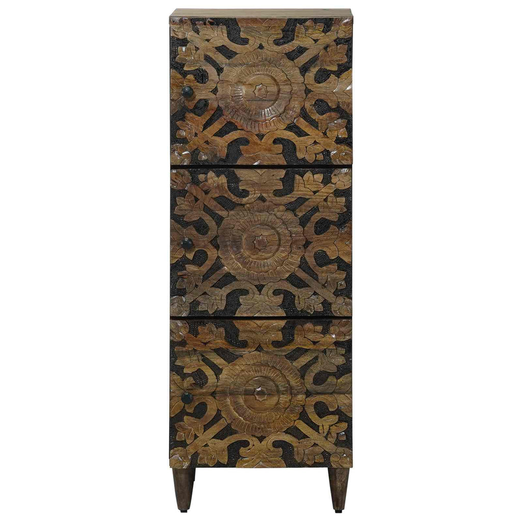 vidaXL Wysoka szafka z półką Brązowy 40 x 33,5 x 110 cm Drewno z mango
