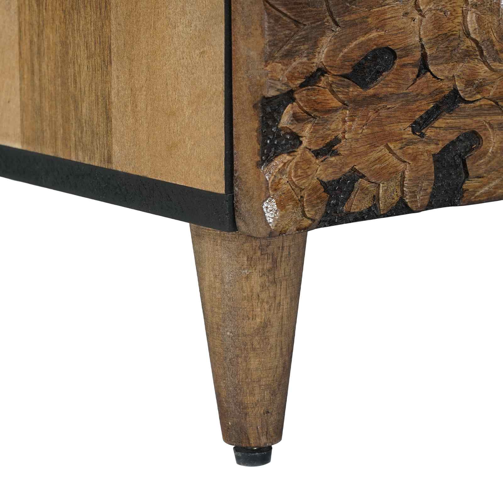 vidaXL Wysoka szafka z półką Brązowy 60 x 33,5 x 100 cm Drewno z mango