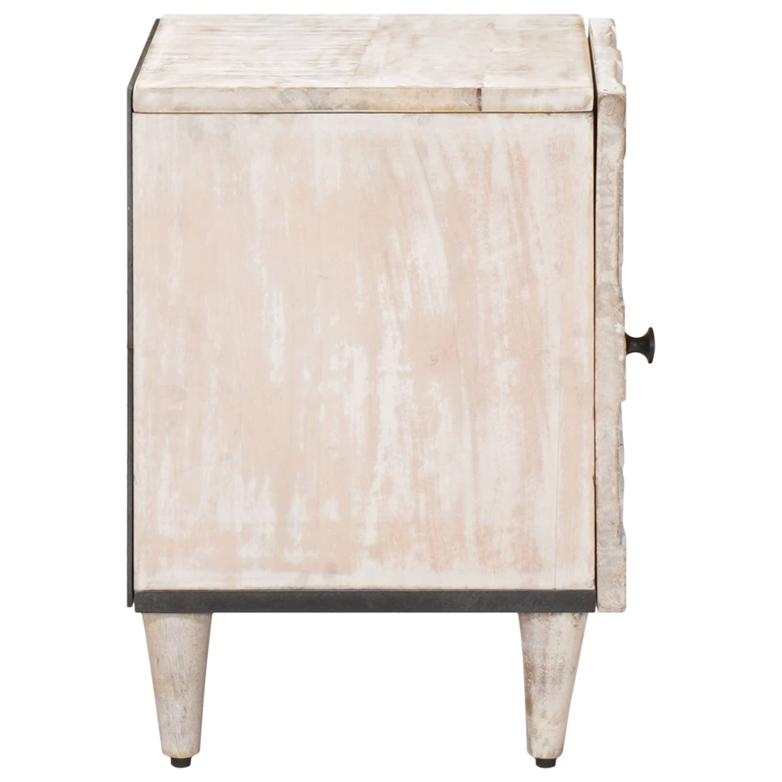 vidaXL Szafka Nocna Biały 40 x 33,5 x 46 cm Drewno z mango