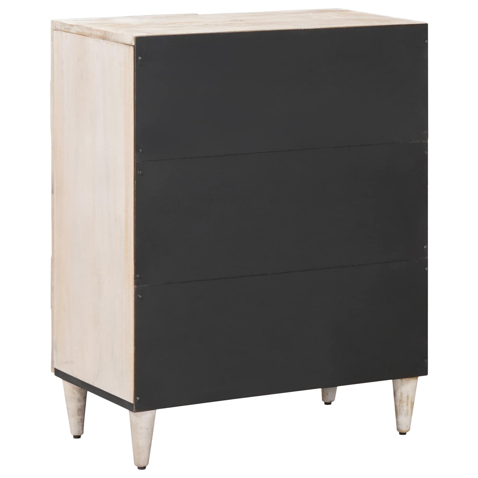vidaXL Kredens z Przechowalnią Biały 60 x 33,5 x 75 cm Drewno z mango