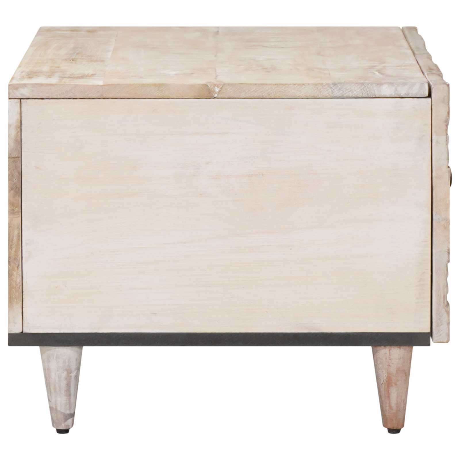 vidaXL Stolik kawowy Biały 80 x 50 x 40 cm Drewno z mango