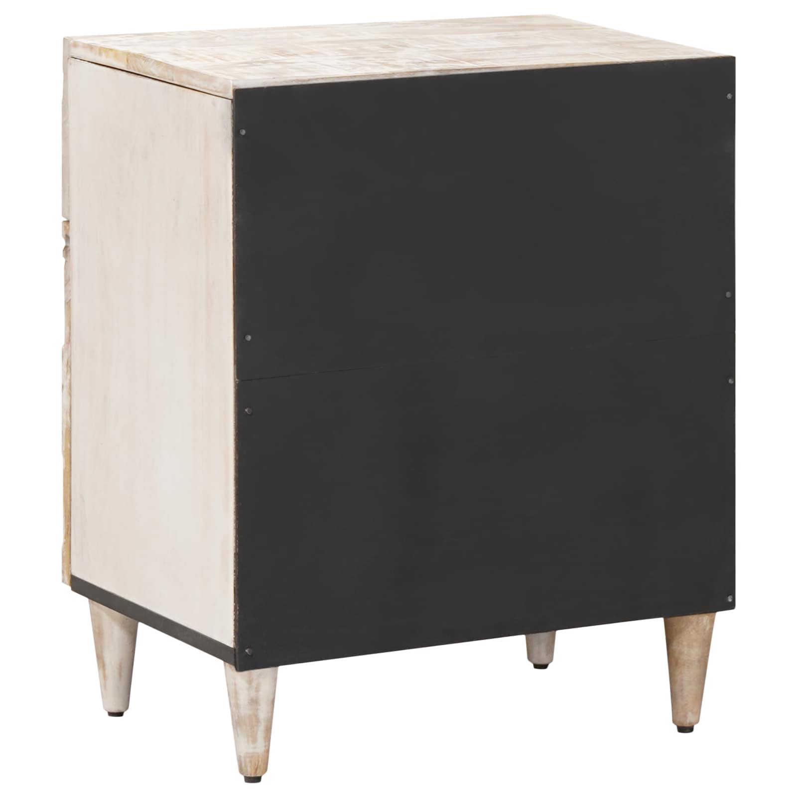 vidaXL Szafka łóżkowa z szufladą Biały 50 x 33 x 60 cm Drewno z mango