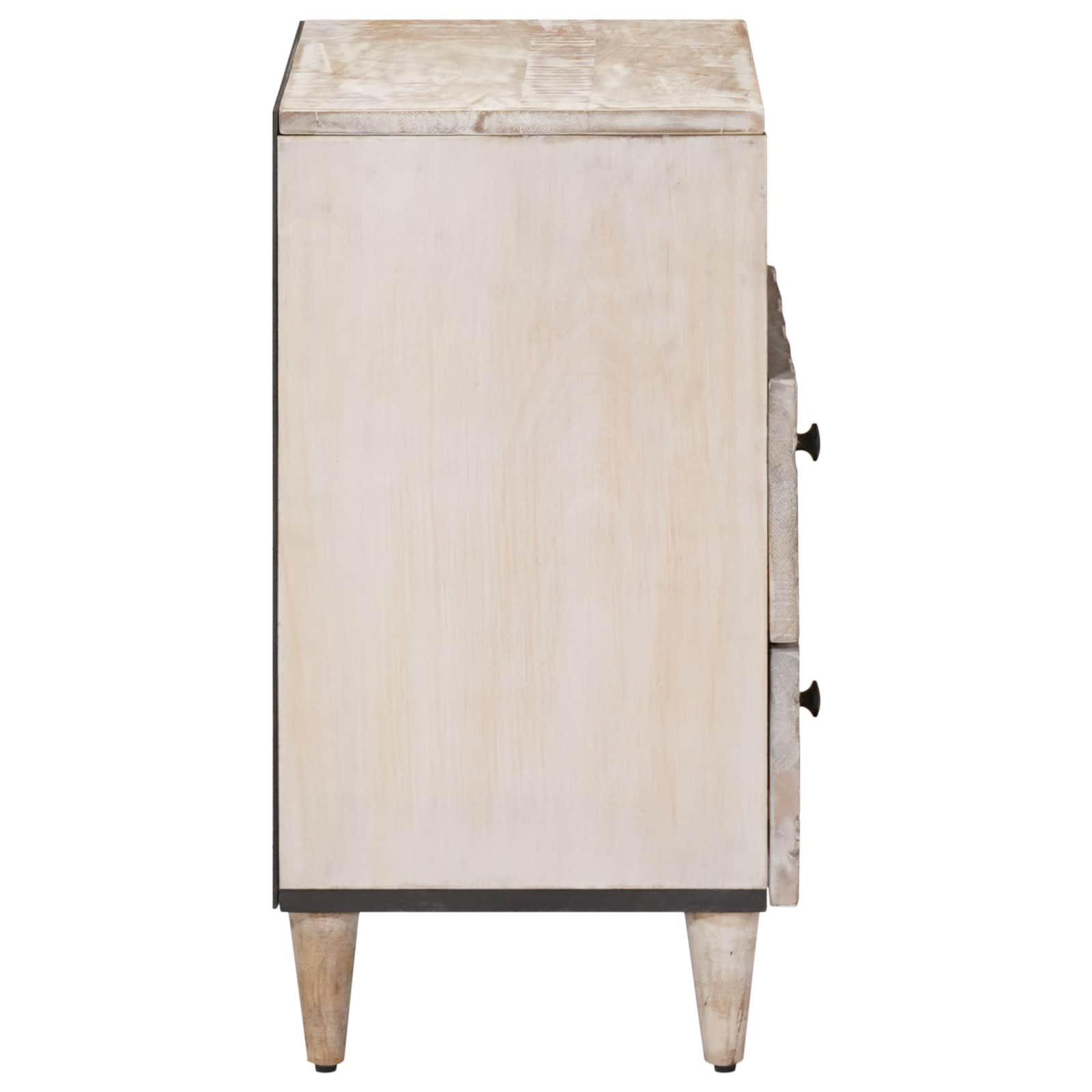 vidaXL Szafka łóżkowa z szufladą Biały 50 x 33 x 60 cm Drewno z mango
