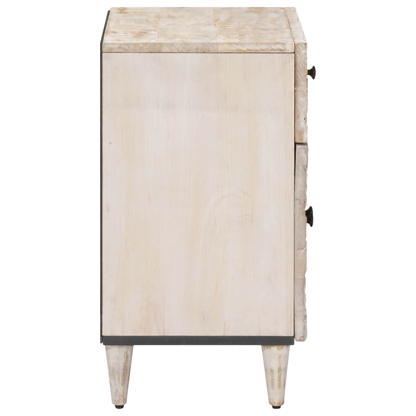vidaXL Szafka łóżkowa z szufladą Biały 50 x 33 x 60 cm Drewno z mango