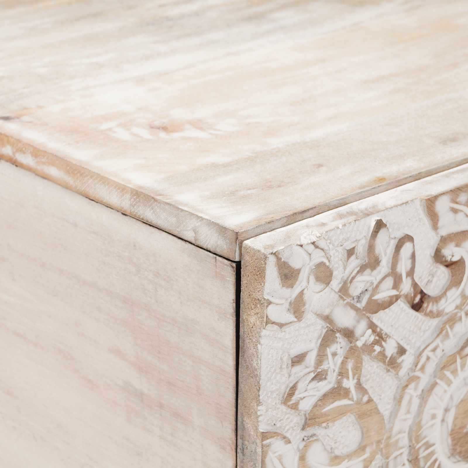 vidaXL Stolik kawowy Biały 100 x 54 x 40 cm Drewno z mango