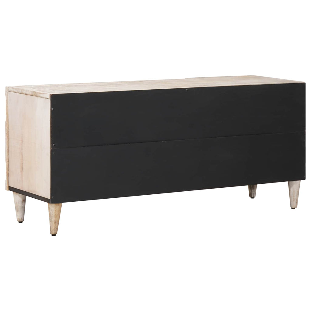 vidaXL Szafka pod telewizor Biały 105 x 33,5 x 46 cm Drewno z mango