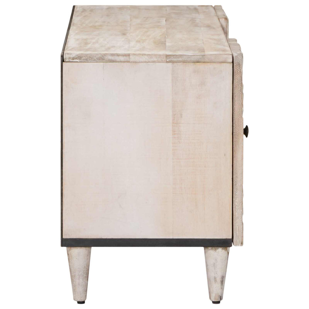 vidaXL Szafka pod telewizor Biały 105 x 33,5 x 46 cm Drewno z mango