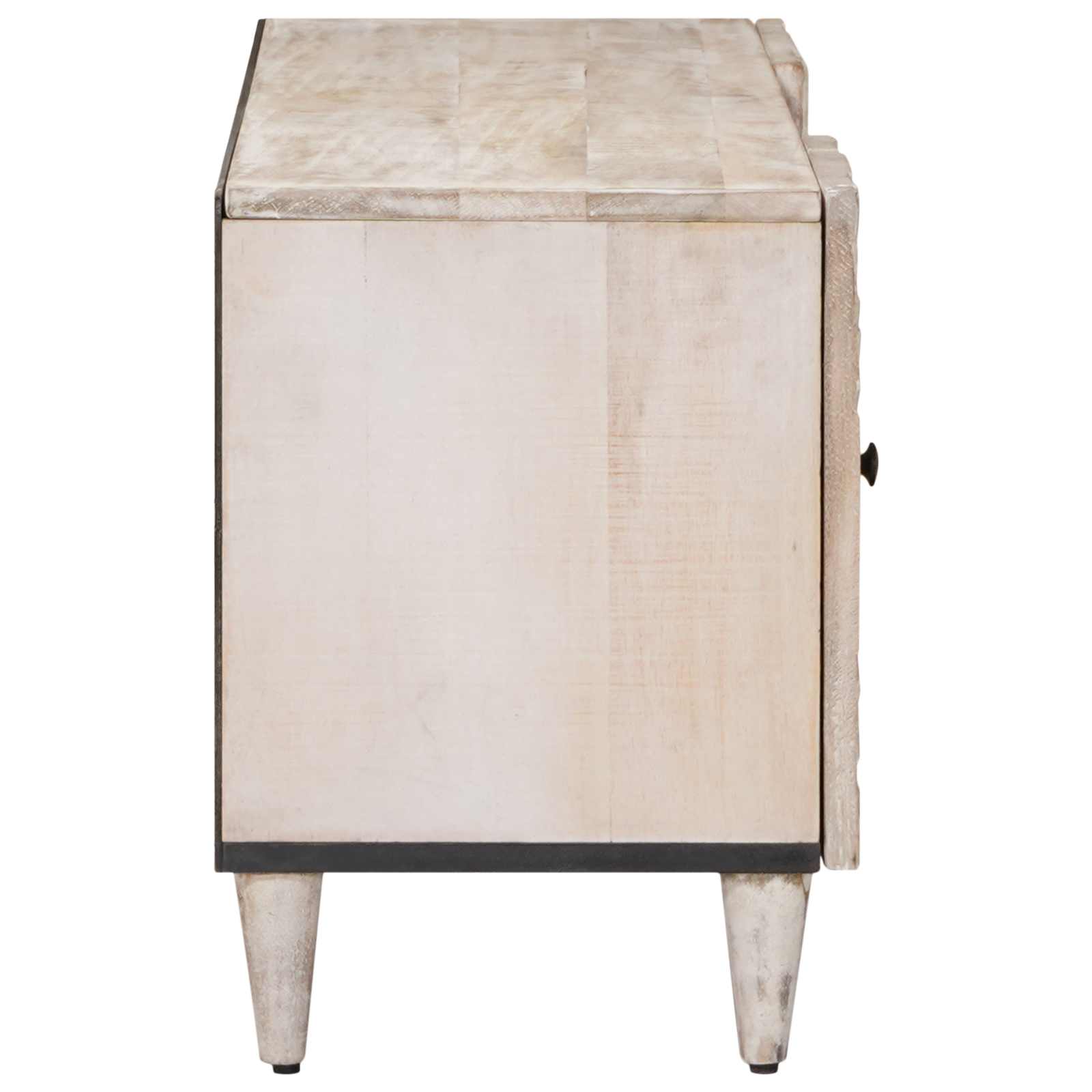 vidaXL Szafka pod telewizor Biały 105 x 33,5 x 46 cm Drewno z mango