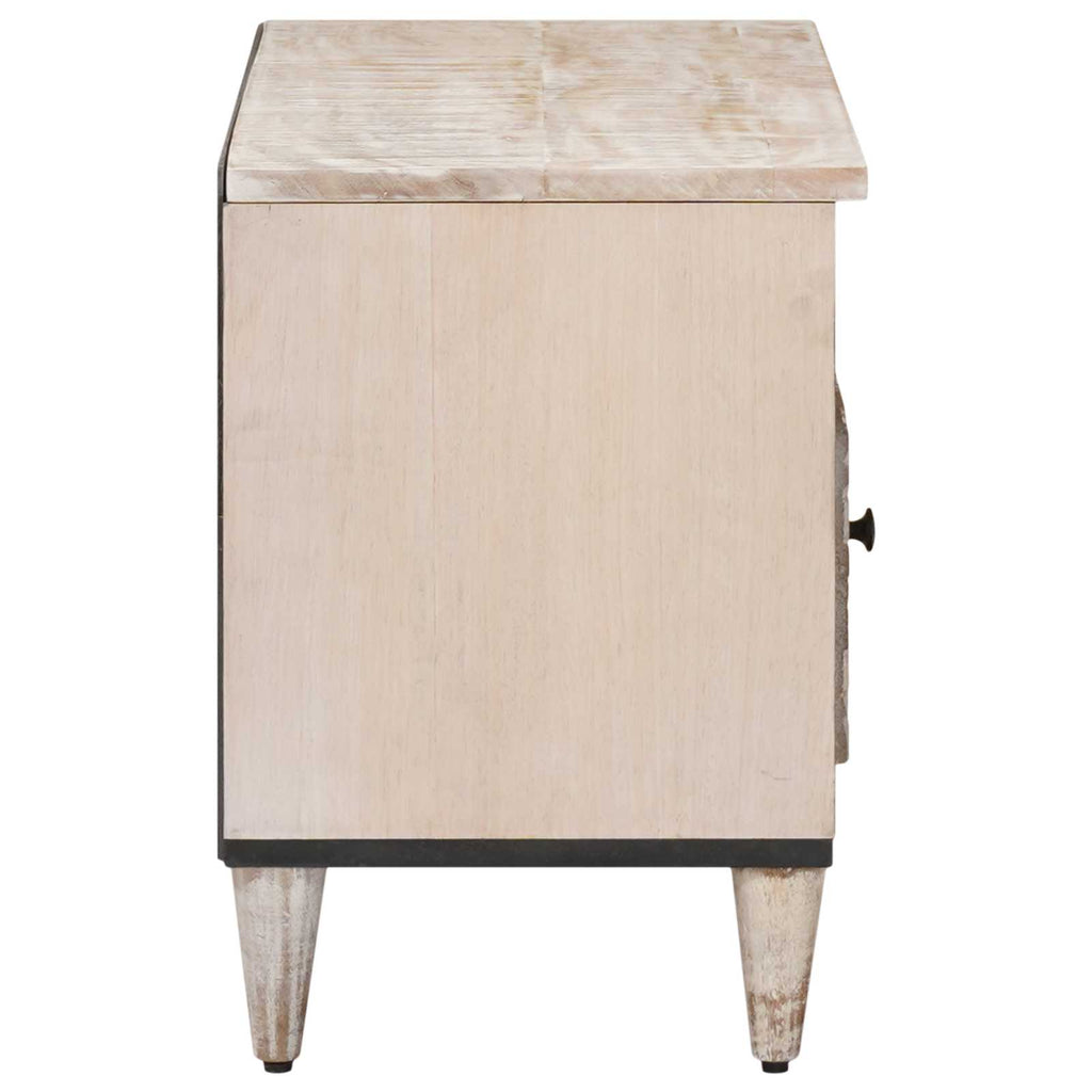 vidaXL Szafka pod telewizor Biały 80 x 33,5 x 46 cm Drewno z mango