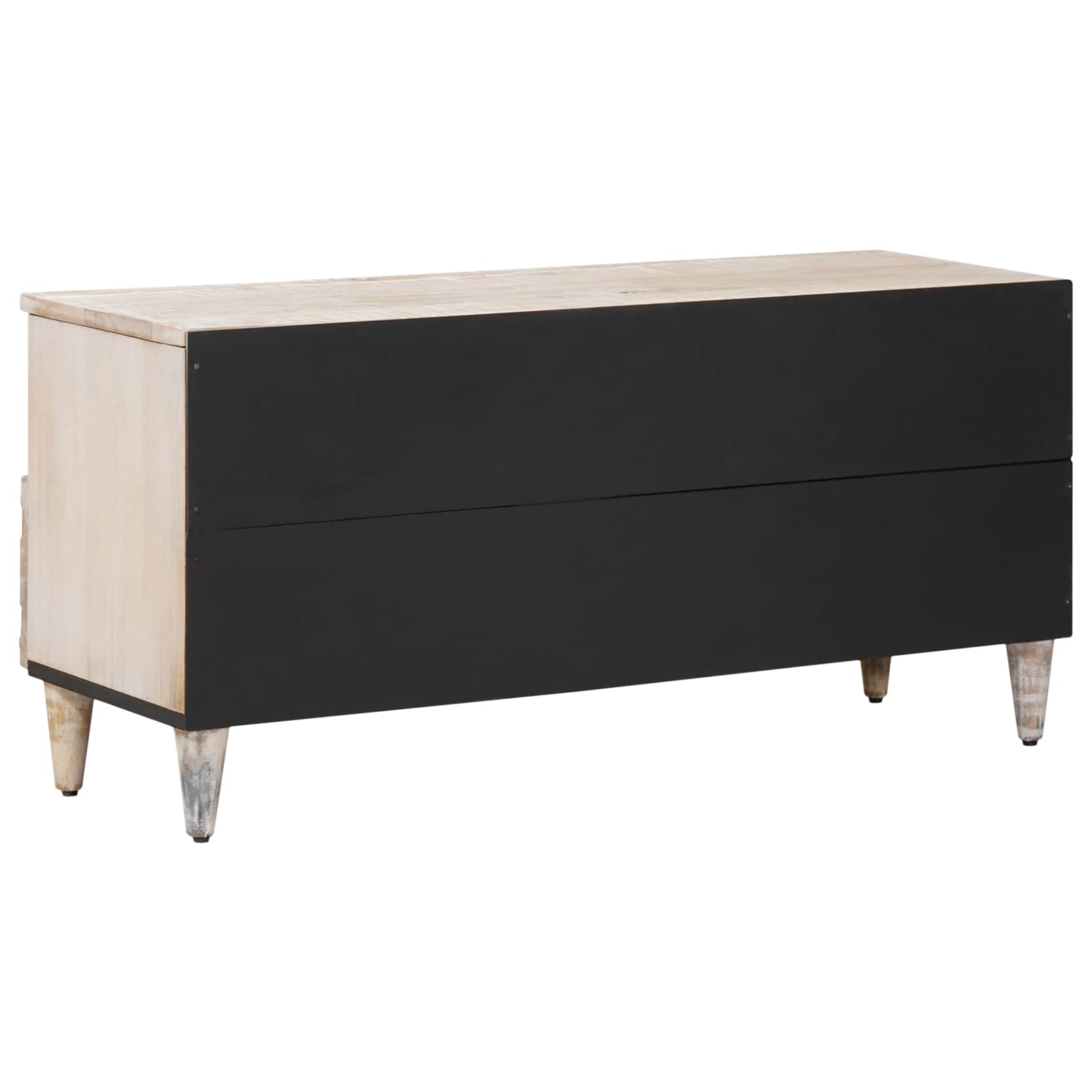 vidaXL Szafka pod telewizor Biały 100 x 33,5 x 46 cm Drewno z mango