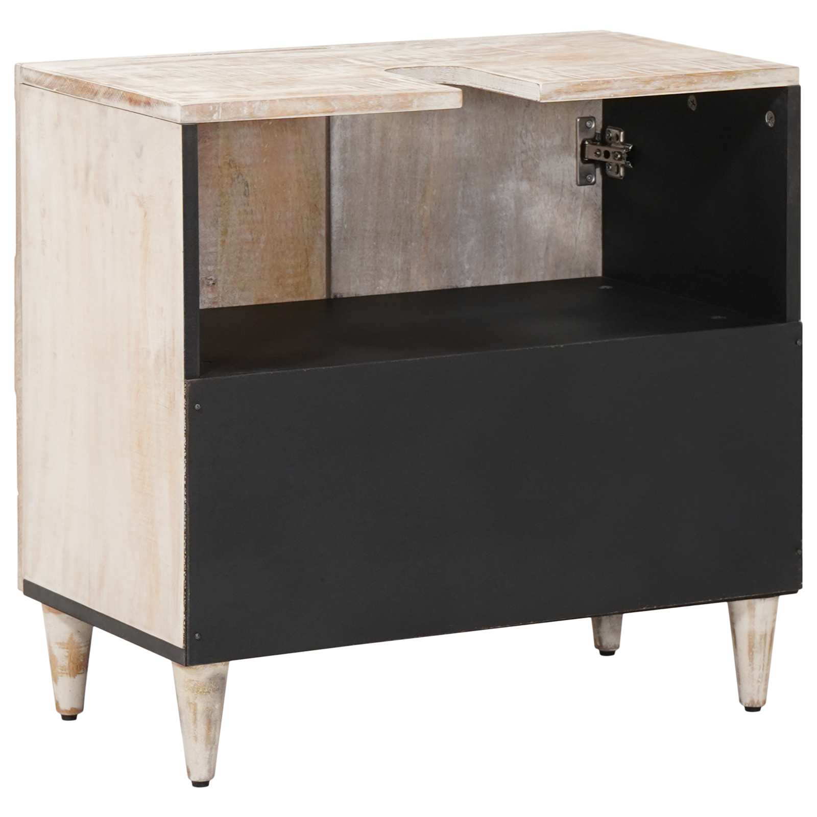 vidaXL Szafka pod umywalkę Biały 62 x 33 x 58 cm Drewno z mango