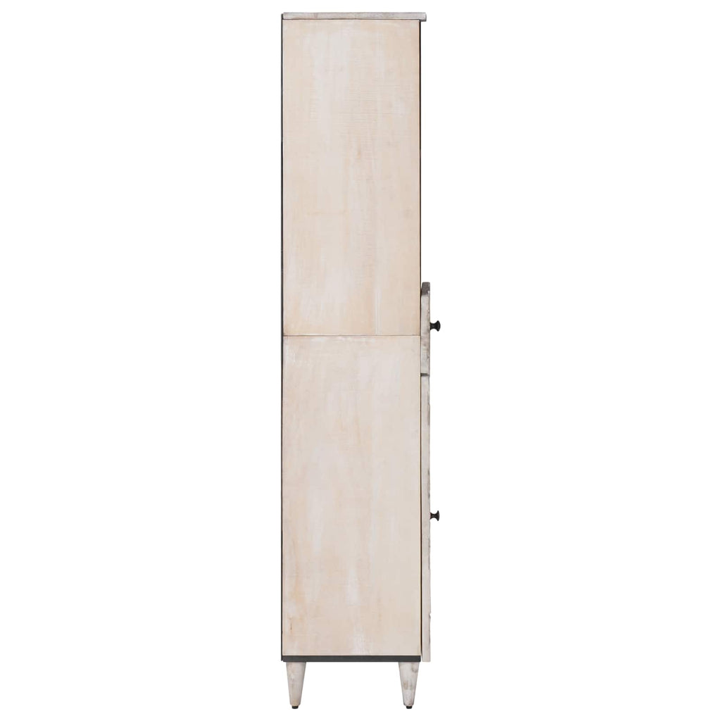 vidaXL Szafka Łazienkowa Biały 38 x 33,5 x 160 cm Drewno z mango