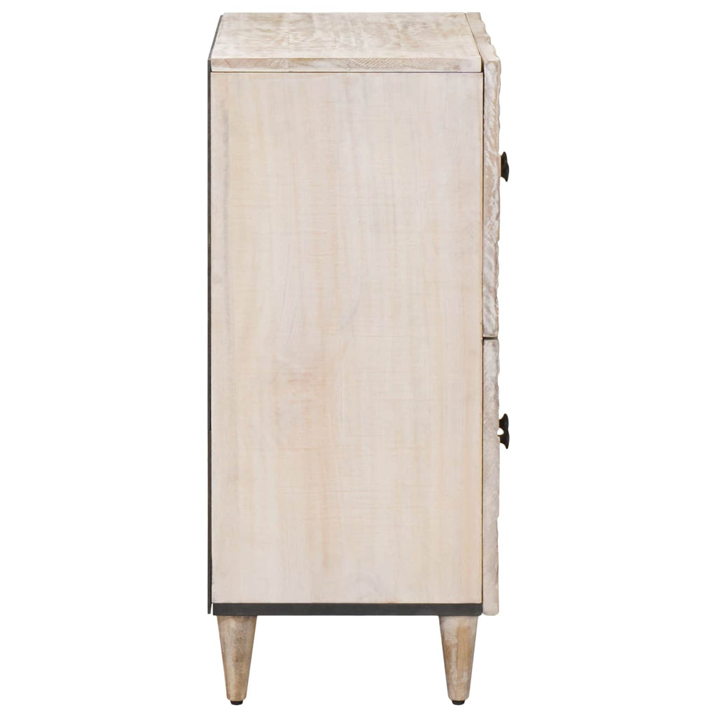vidaXL Bufet z przechowywaniem Biały 60 x 33,5 x 75 cm Drewno z mango