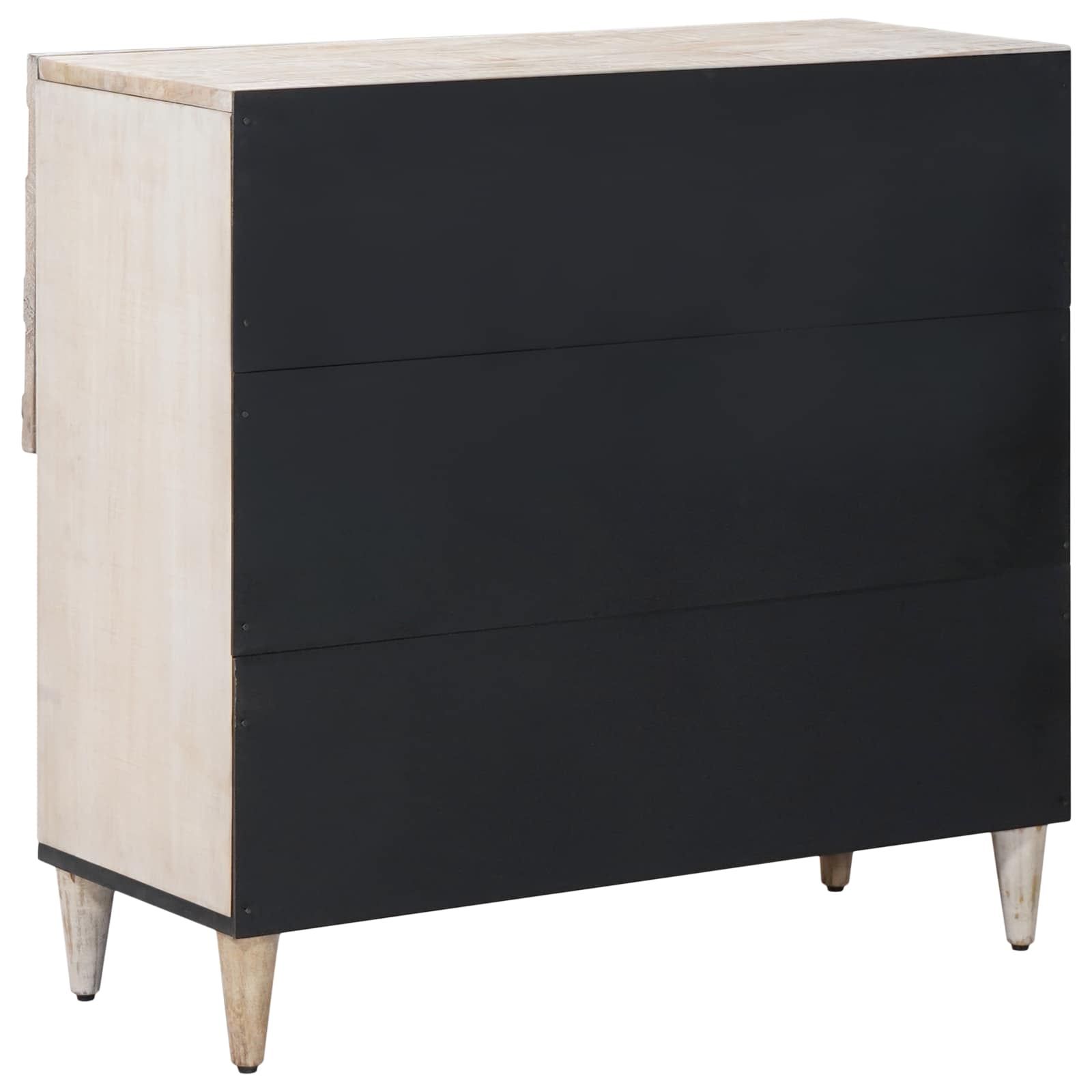 vidaXL Bufet z przechowywaniem Biały 80 x 33,5 x 75 cm Drewno z mango