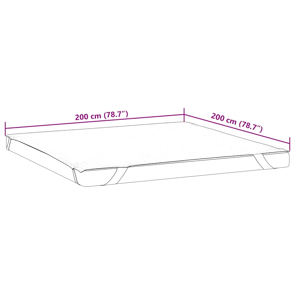 vidaXL Ochraniacz na materac, biały, 200x200 cm, wodoodporny