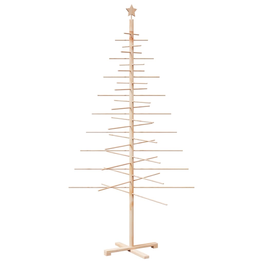 vidaXL Drewniana choinka do udekorowania, 210 cm, lite drewno sosnowe