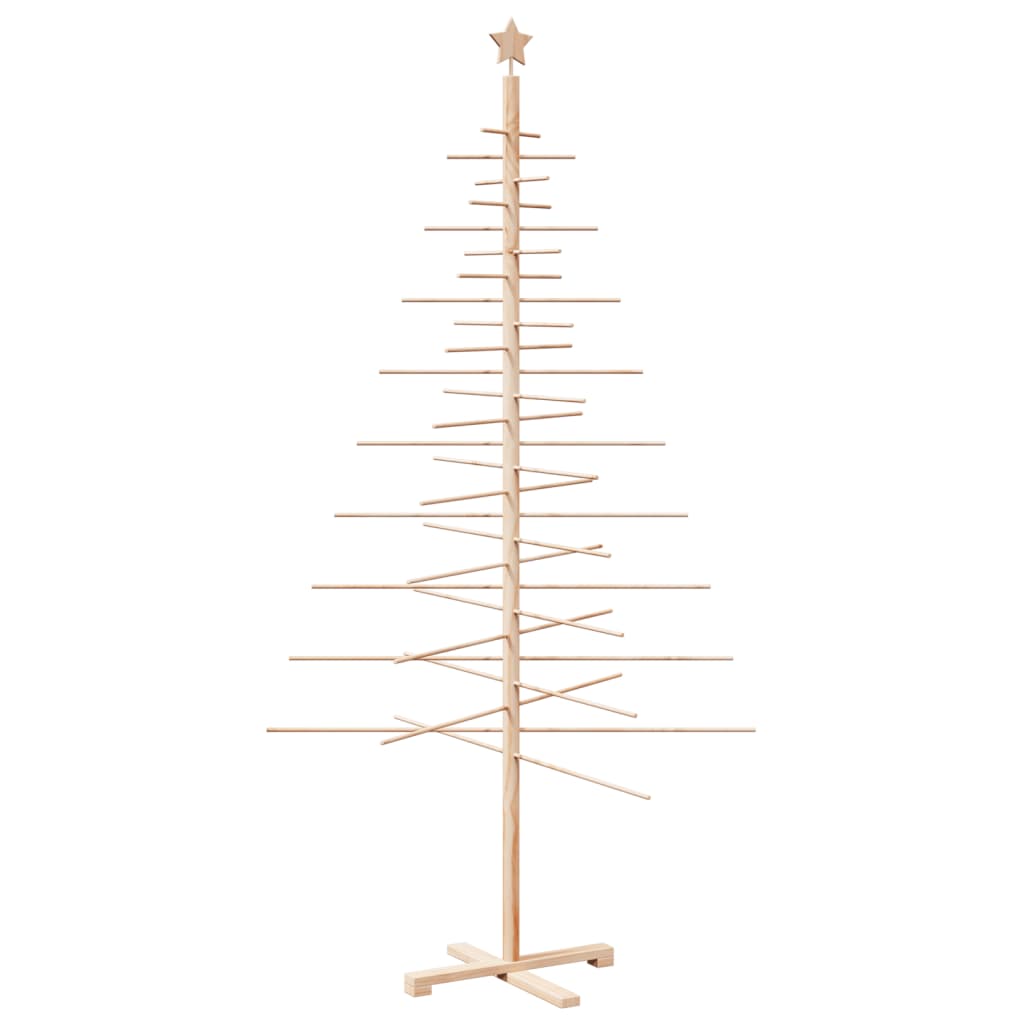 vidaXL Drewniana choinka do udekorowania, 210 cm, lite drewno sosnowe