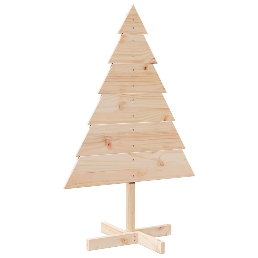 vidaXL Drewniana choinka do udekorowania, 110 cm, lite drewno sosnowe