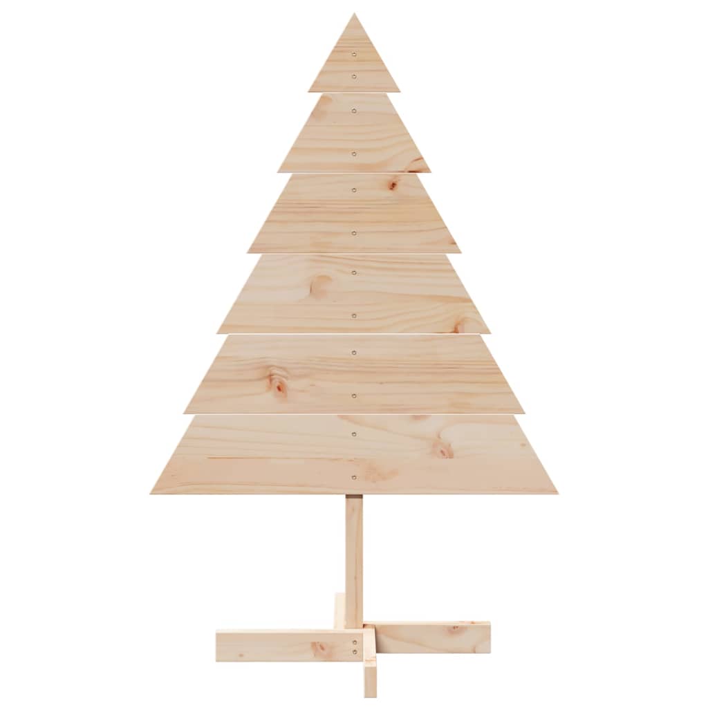 vidaXL Drewniana choinka do udekorowania, 110 cm, lite drewno sosnowe