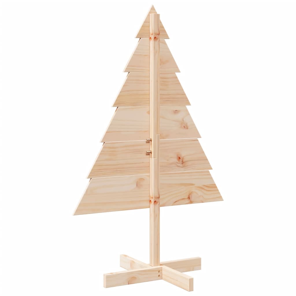 vidaXL Drewniana choinka do udekorowania, 110 cm, lite drewno sosnowe