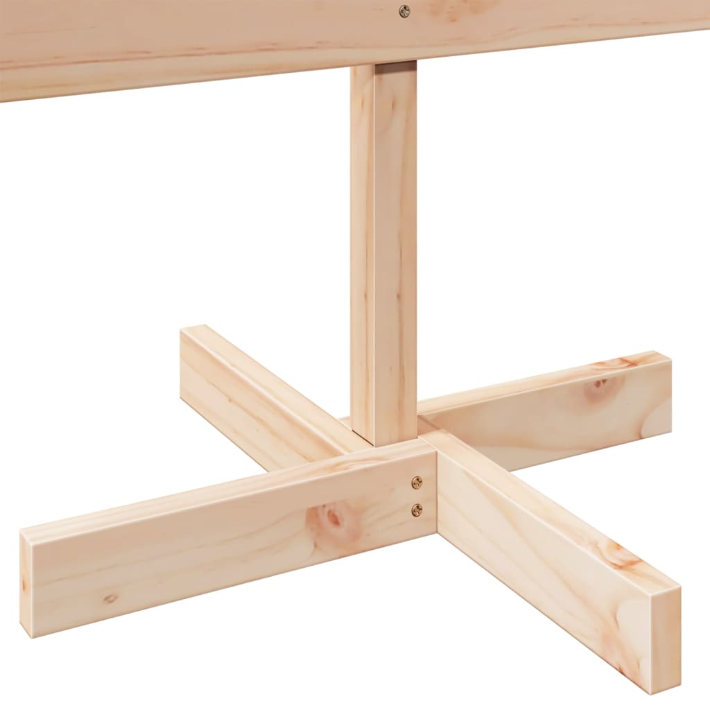 vidaXL Drewniana choinka do udekorowania, 110 cm, lite drewno sosnowe