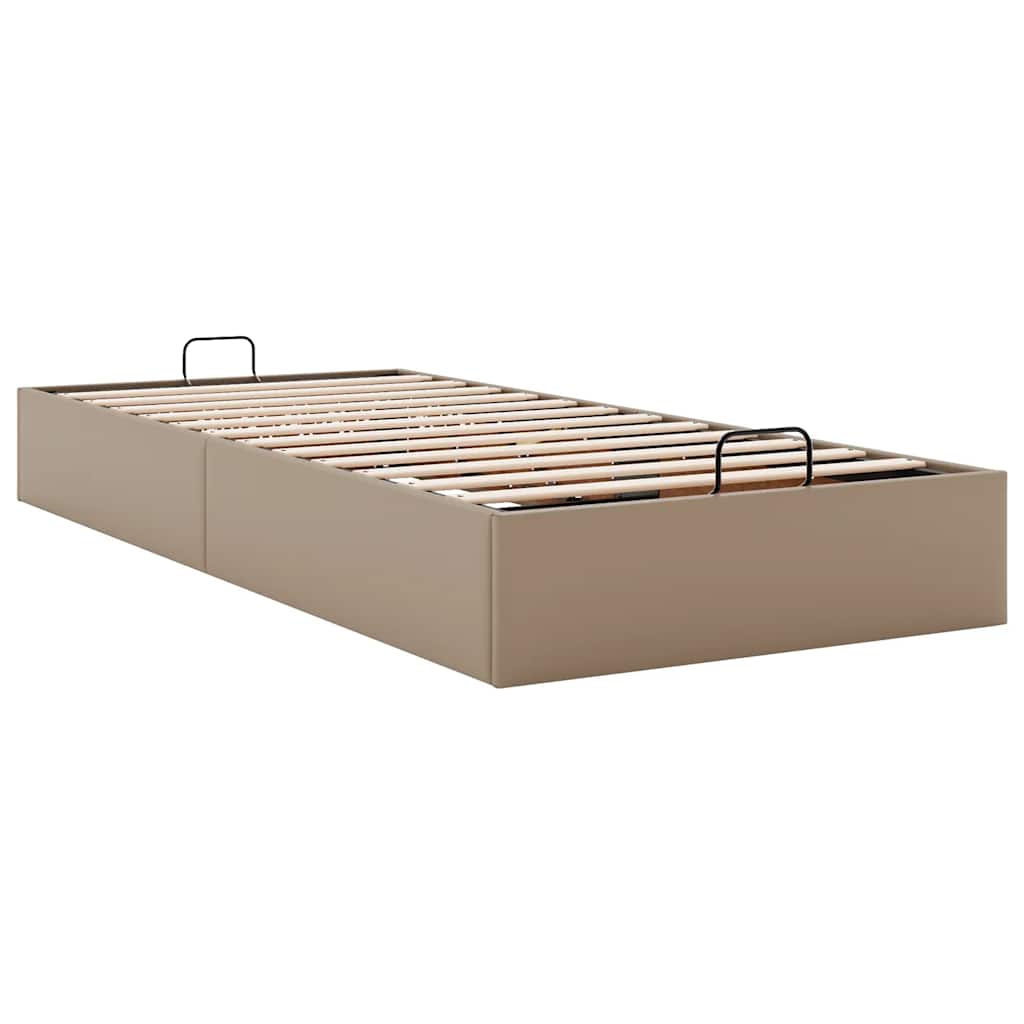 vidaXL Rama łóżka otomana bez materaca, cappucino, 80x200 cm, ekoskóra