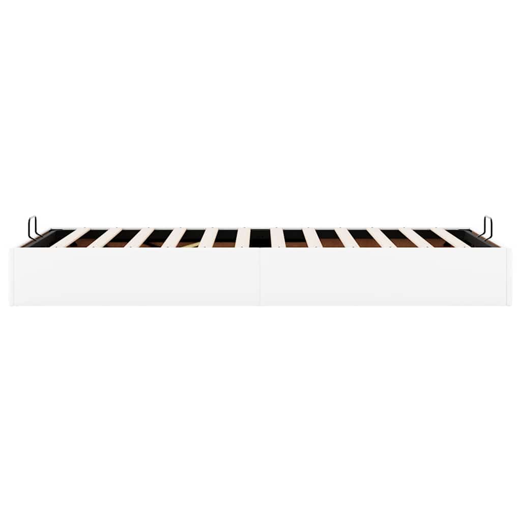 vidaXL Rama łóżka otomana bez materaca, biała, 100x200 cm, ekoskóra
