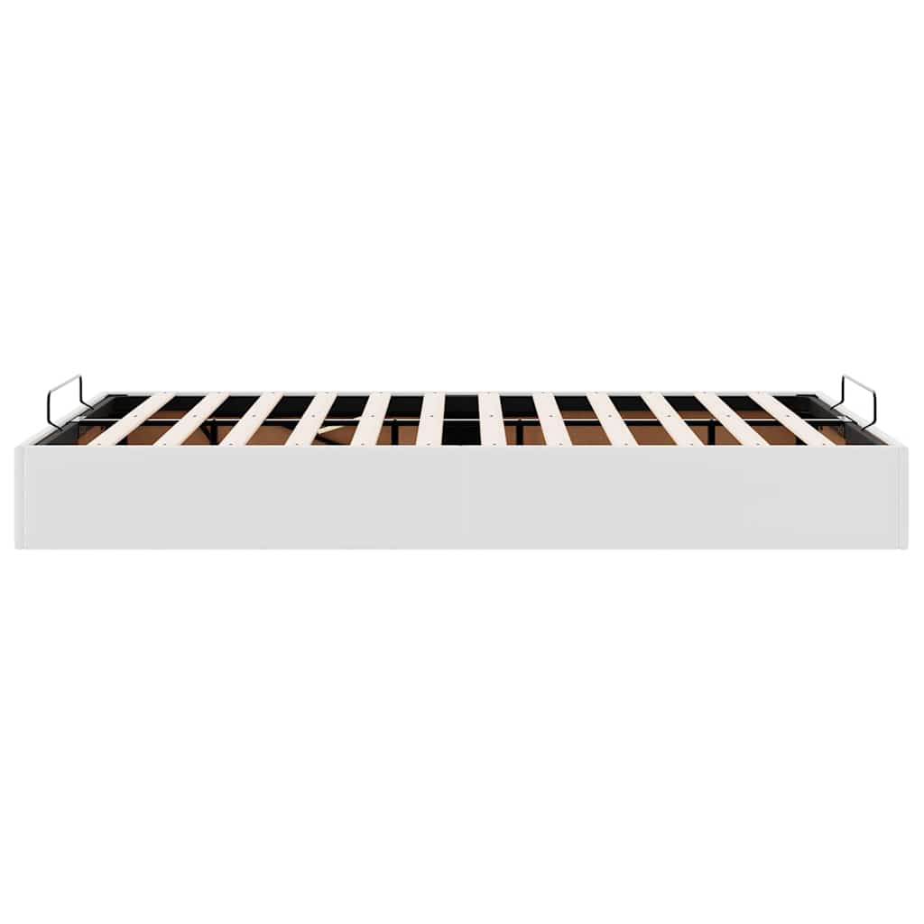 vidaXL Rama łóżka otomana bez materaca, biała, 120x190 cm, ekoskóra