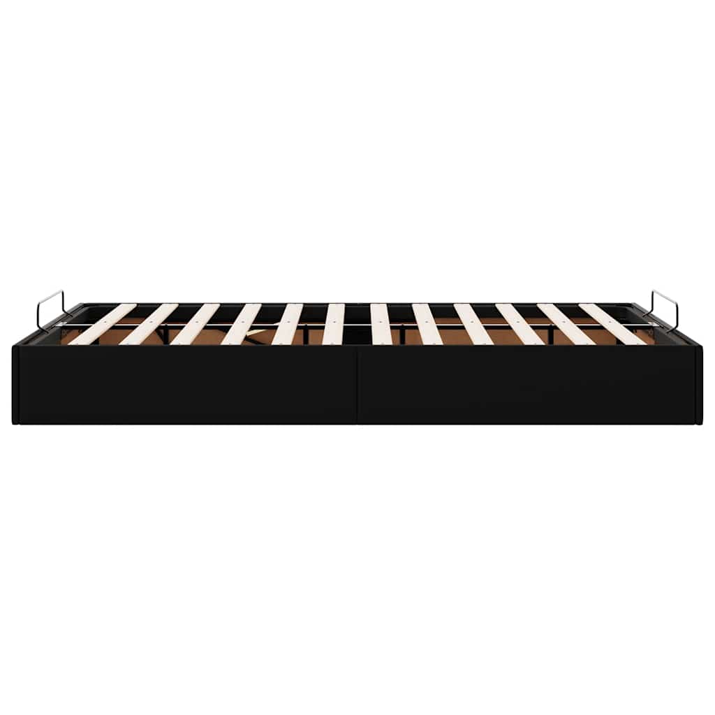 vidaXL Rama łóżka otomana bez materaca, czarna, 120x200 cm, ekoskóra
