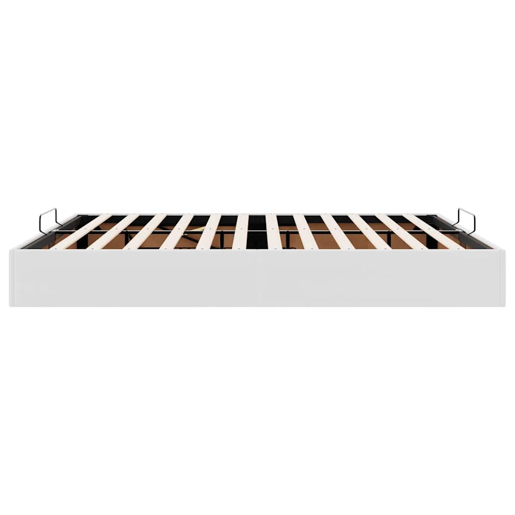 vidaXL Rama łóżka otomana bez materaca, biała, 160x200 cm, ekoskóra