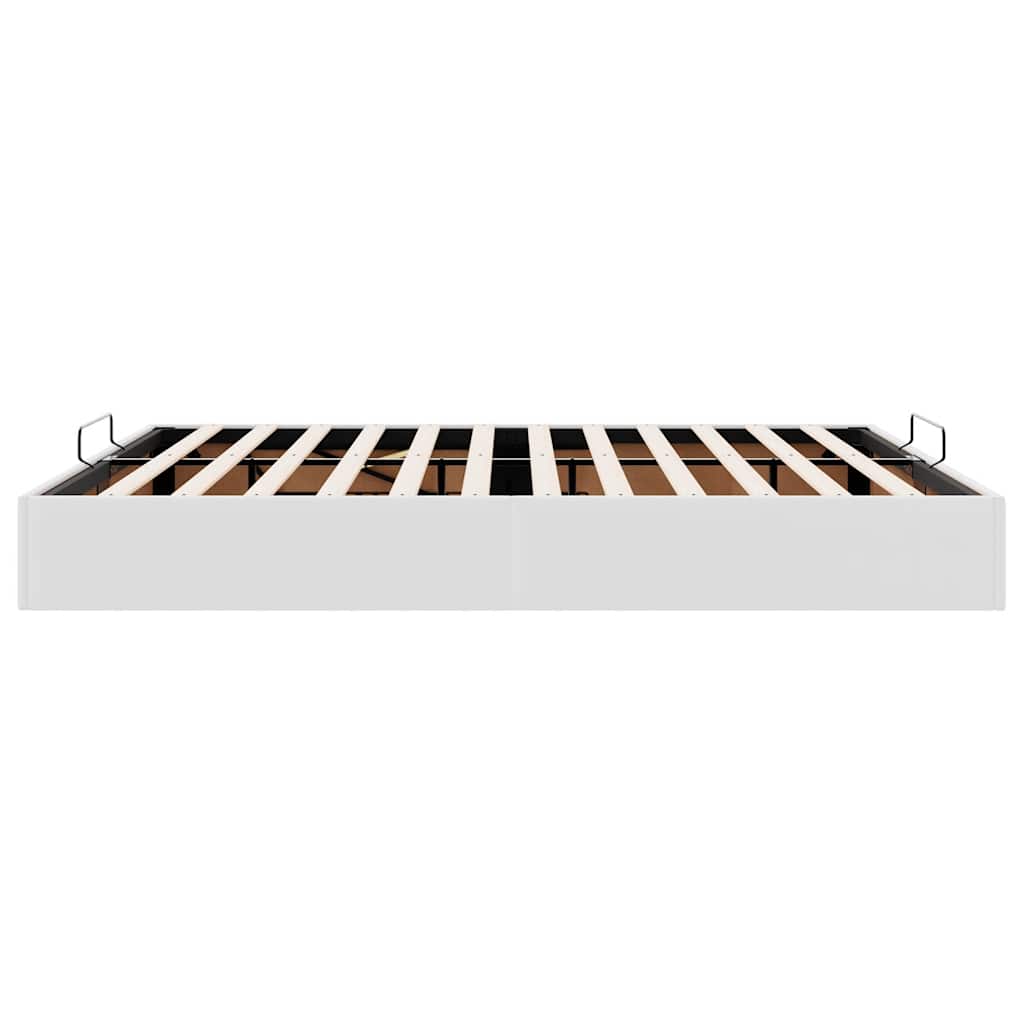 vidaXL Rama łóżka otomana bez materaca, biała, 180x200 cm, ekoskóra