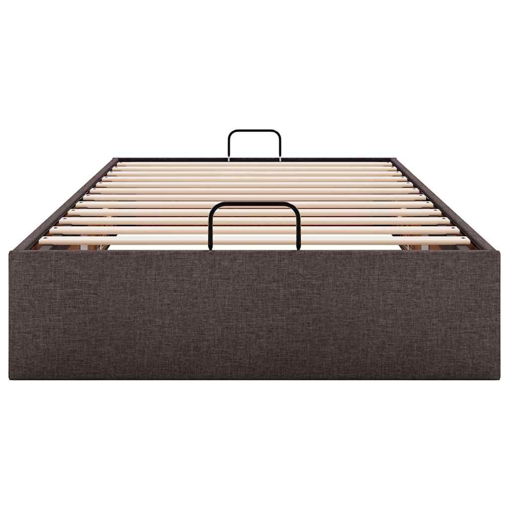vidaXL Rama łóżka otomana bez materaca, brązowa, 80x200 cm, tkanina