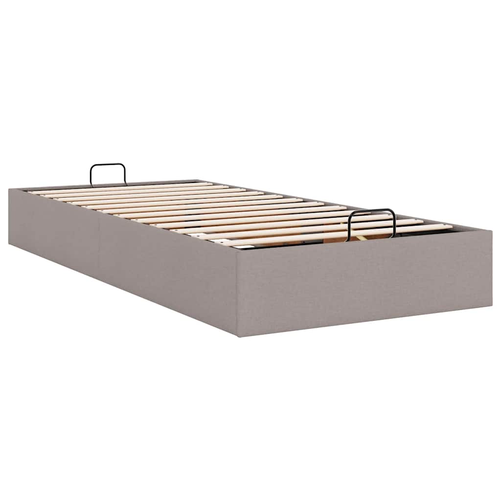 vidaXL Rama łóżka otomana bez materaca, taupe, 80x200 cm, tkanina