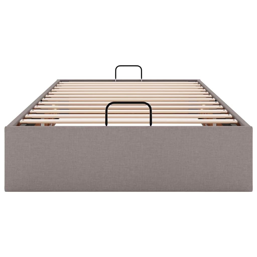 vidaXL Rama łóżka otomana bez materaca, taupe, 90x190 cm, tkanina