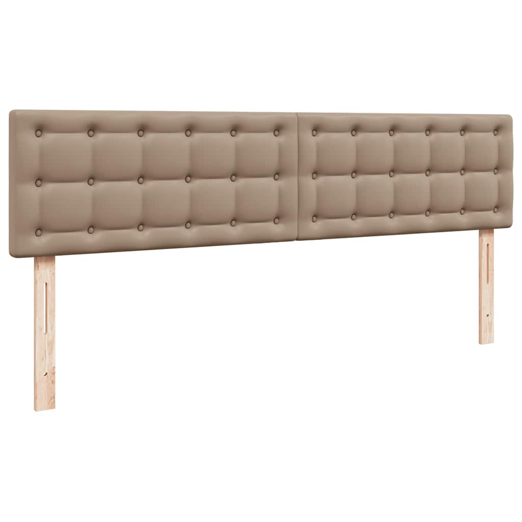 vidaXL Rama łóżka otomana z materacem, cappucino, 180x200 cm, ekoskóra