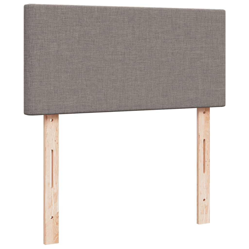 vidaXL Łóżko otomana z materacem, taupe, 100x200 cm, tkanina