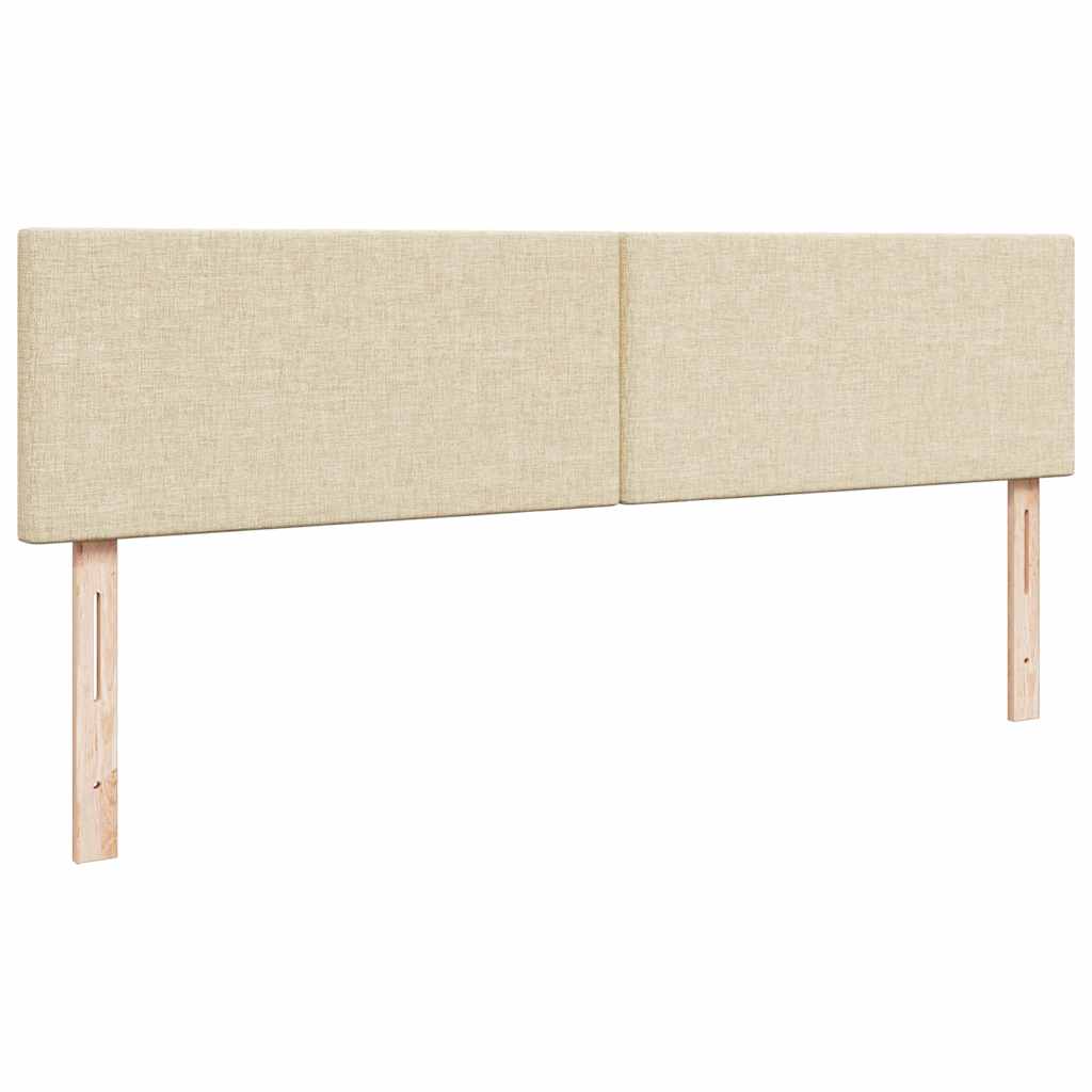 vidaXL Rama łóżka otomana z materacem, kremowa, 200x200 cm, tkanina