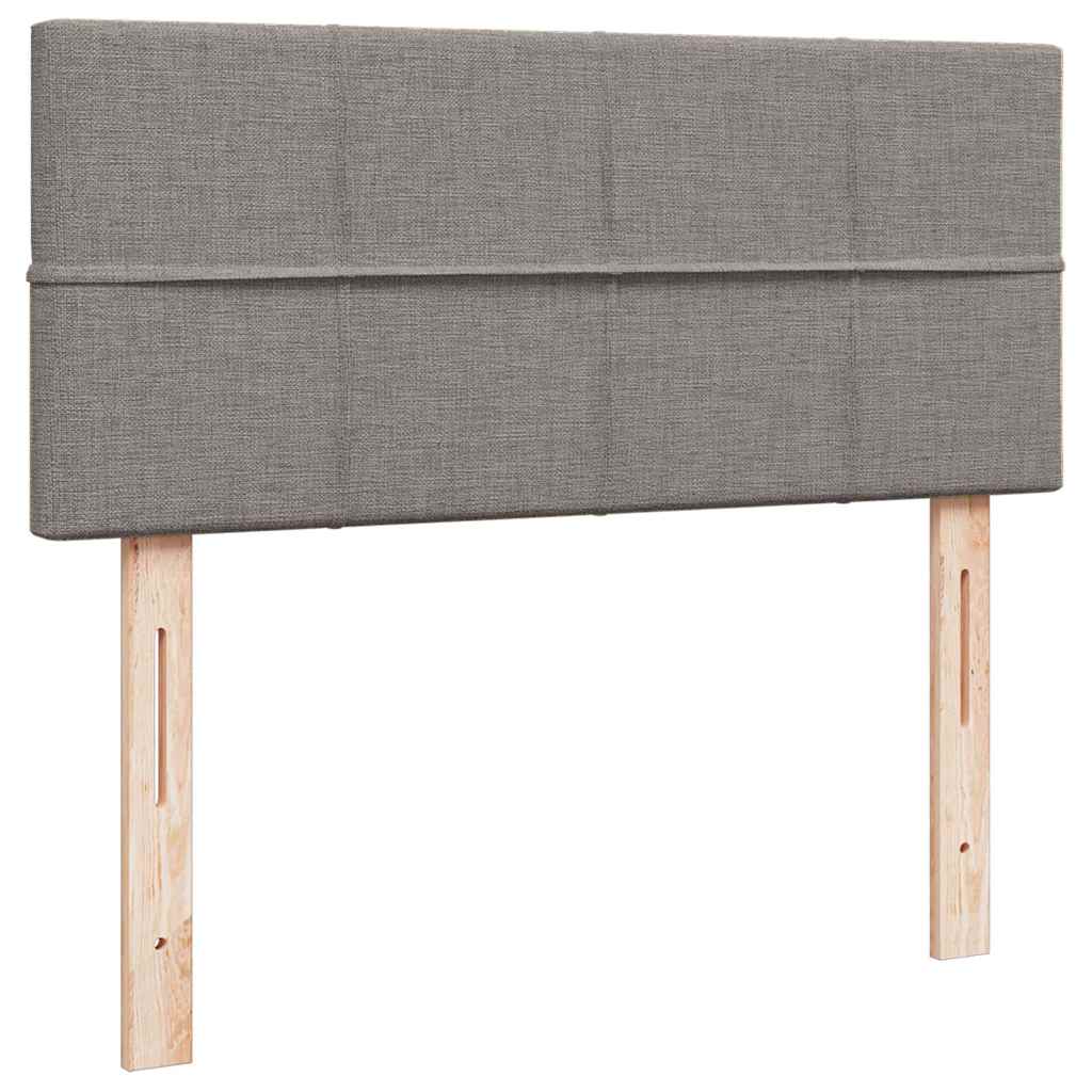vidaXL Rama łóżka otomana z materacem, taupe, 120x190 cm, tkanina