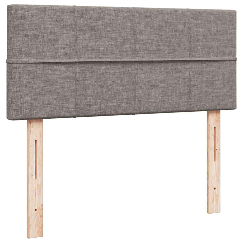 vidaXL Rama łóżka otomana z materacem, taupe, 120x200 cm, tkanina