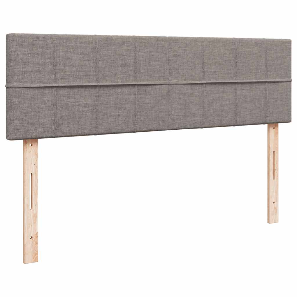 vidaXL Łóżko otomana z materacem, taupe, 140x190 cm, tkanina