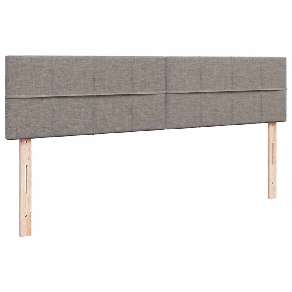 vidaXL Rama łóżka otomana z materacem, taupe, 180x200 cm, tkanina