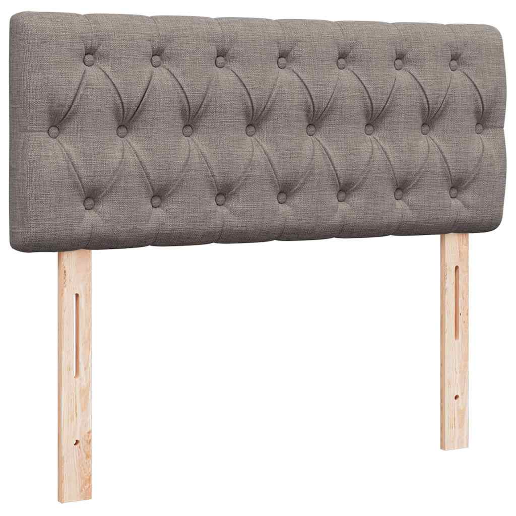 vidaXL Rama łóżka otomana z materacem, taupe, 120x190 cm, tkanina