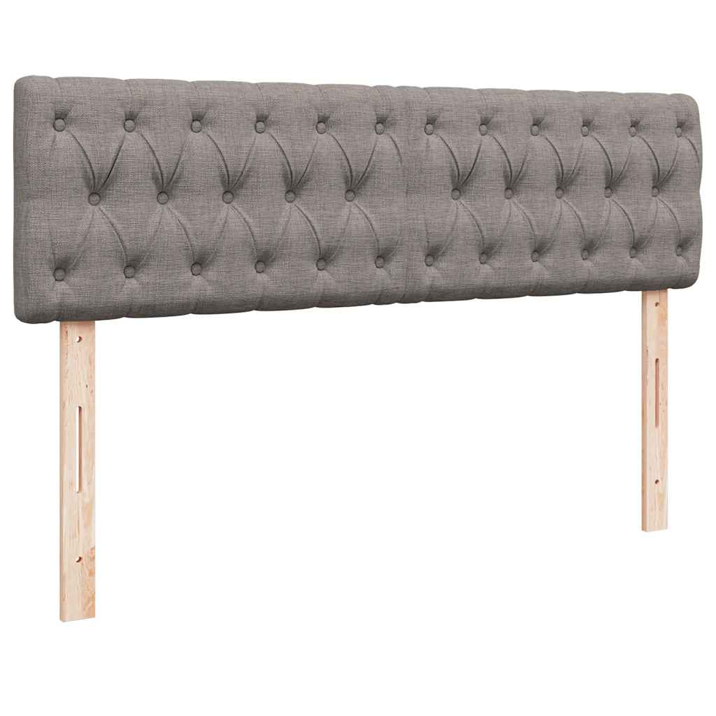 vidaXL Łóżko otomana z materacem, taupe, 140x190 cm, tkanina