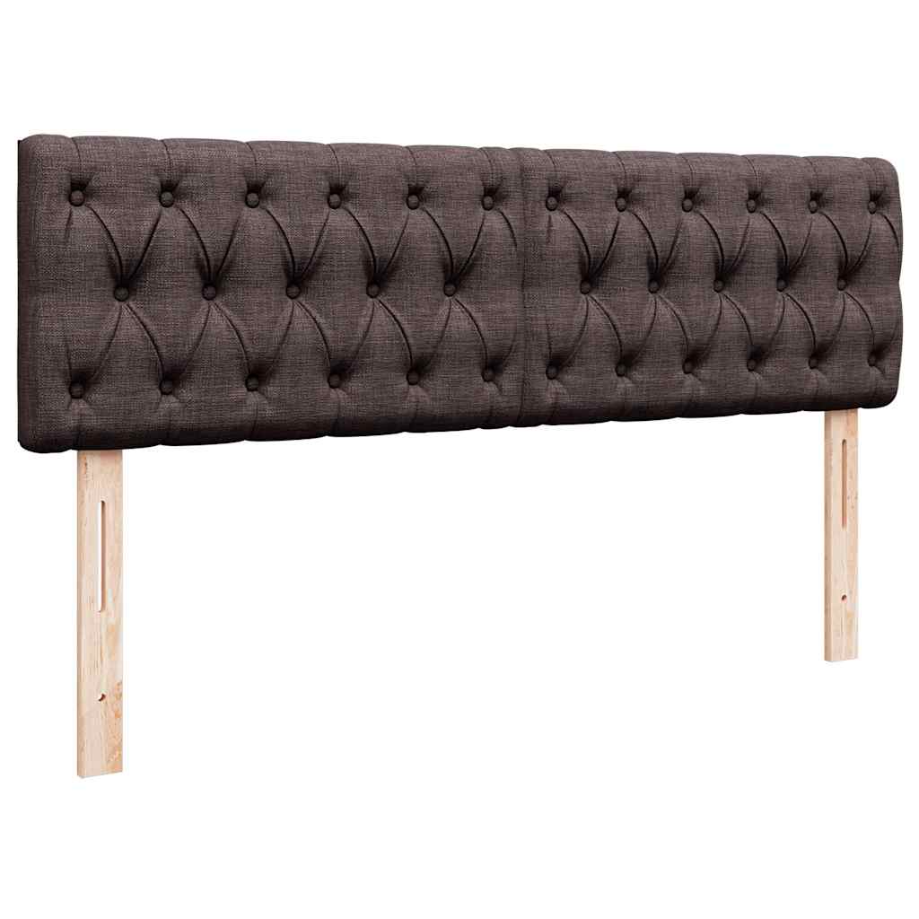 vidaXL Rama łóżka otomana z materacem, brązowa, 140x200 cm, tkanina